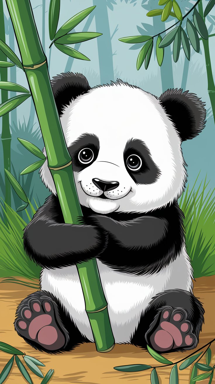 hình nền điện thoại gấu trúc 0091