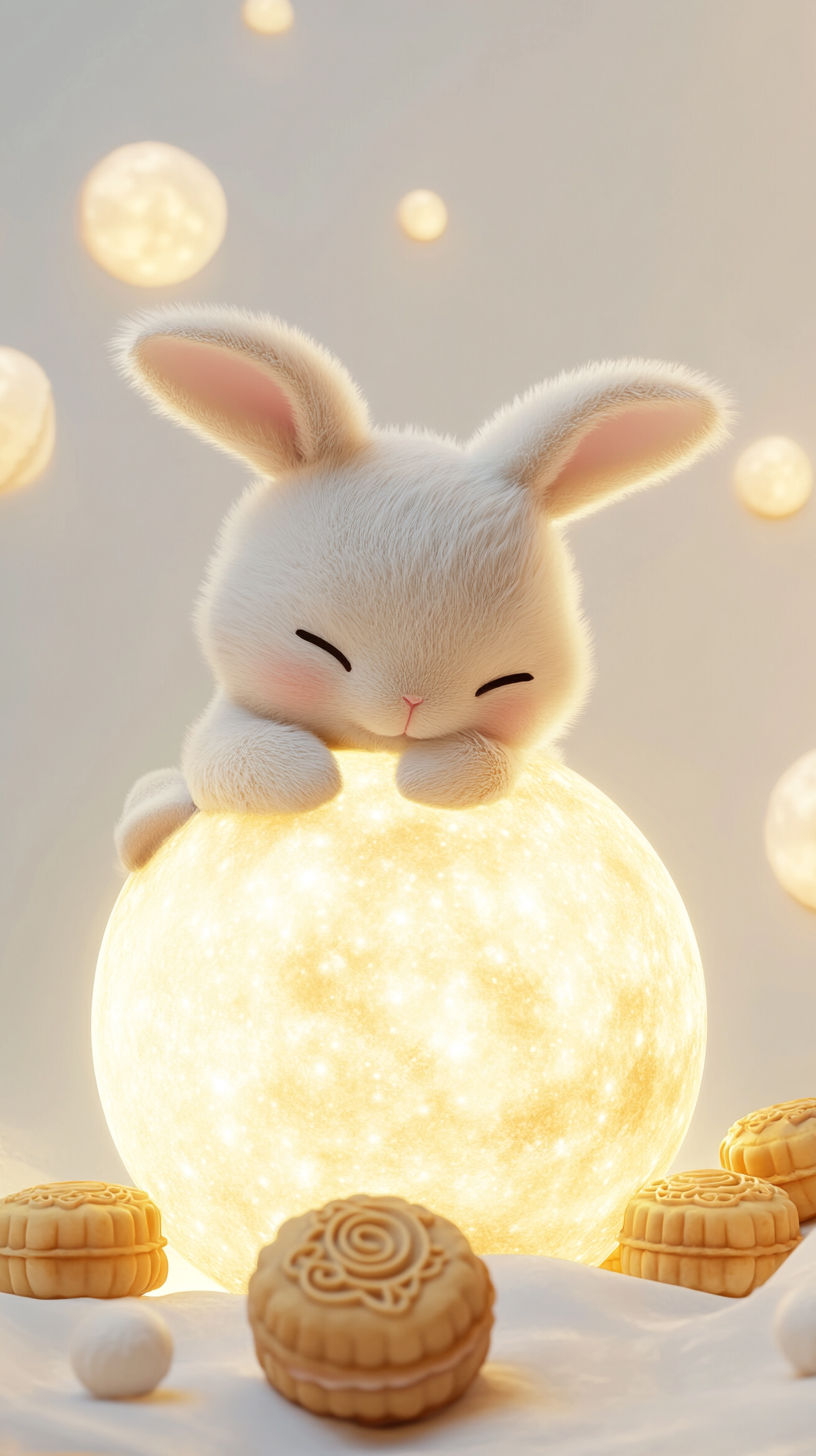 hình nền điện thoại thỏ bảy màu 0052